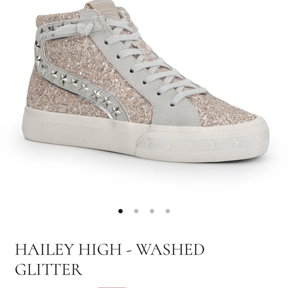 New Stylish Glitter Vintage Havana High-Top Sneakers - Picture 5 of 5